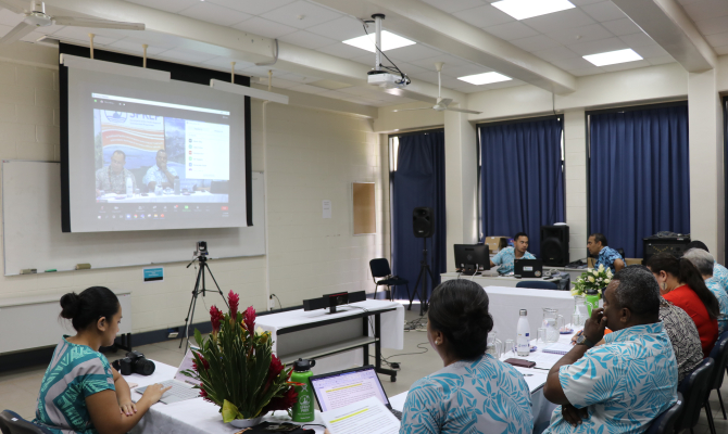 SPREP staff working hard during PNEA meting 