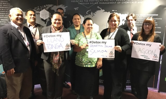 Pacific island delegates at the Triple BRS COPs in 2017