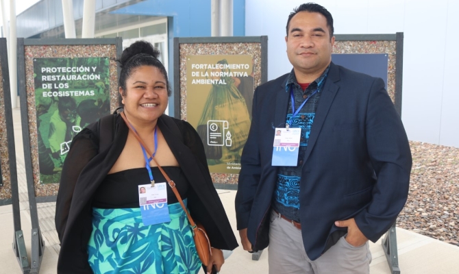 The Niue delegation at the INC1.