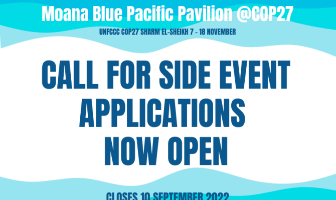 Moana Blue Pacific call for side events
