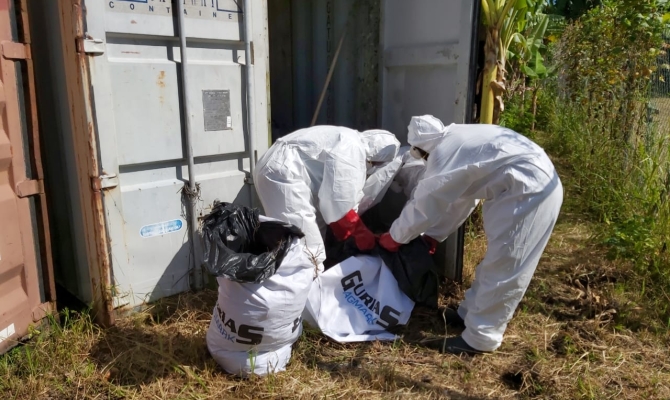 Photo of men collecting waste