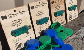 USB drives made from recycled bottle caps