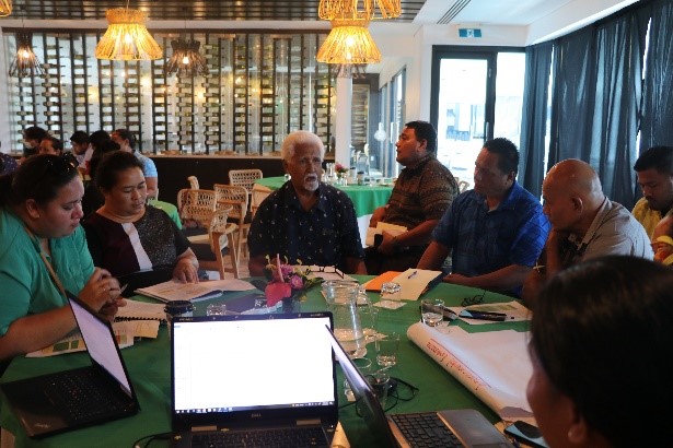 The delegations working during the workshop